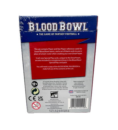 Blood Bowl - Dwarf Team Card Pack (44 Cards)