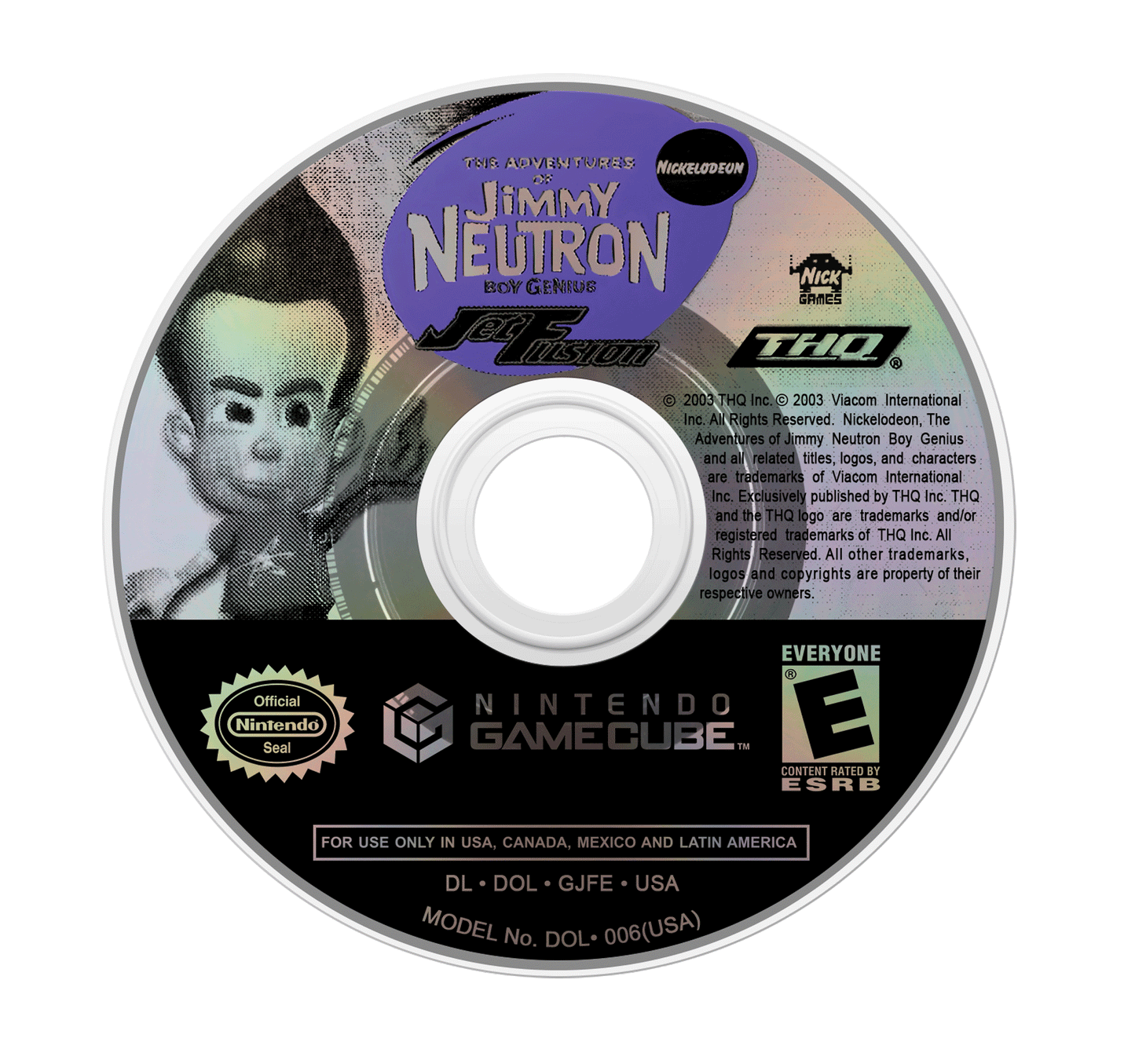 Jimmy Neutron Jet Fusion (disc)