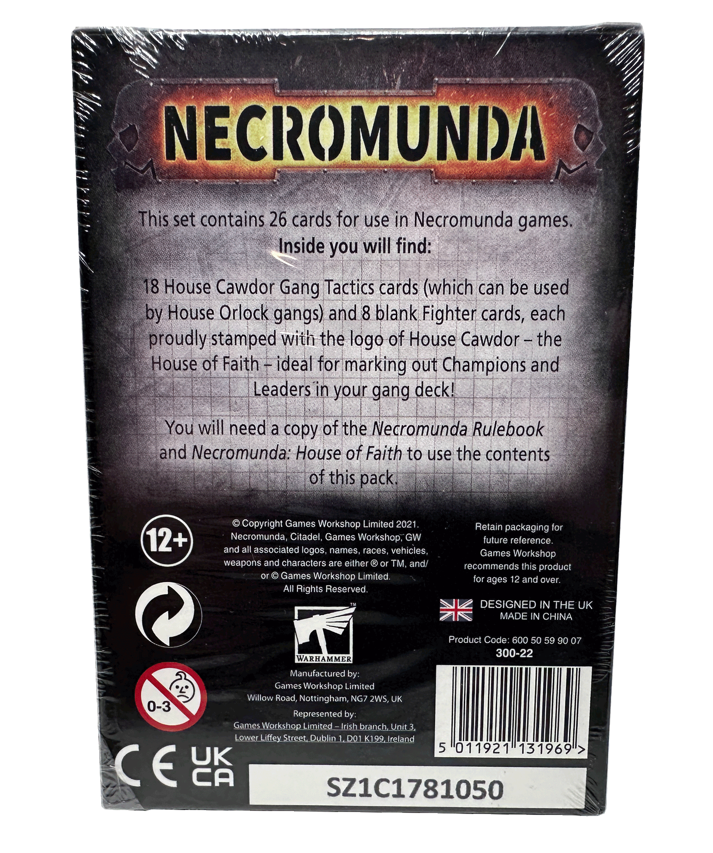 Necromunda Cowdor Gang Tactics Cards (26 Cards)