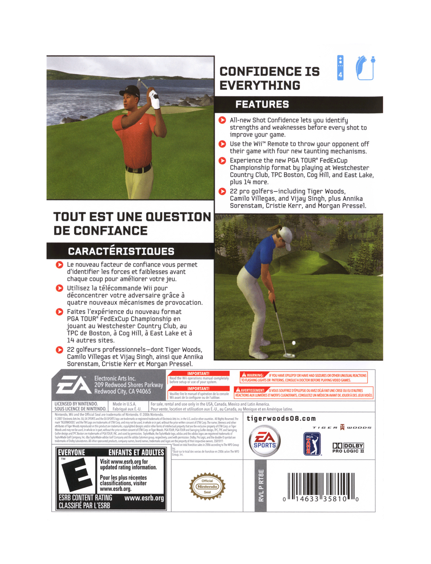 Tiger Woods PGA Tour 08 (cib)