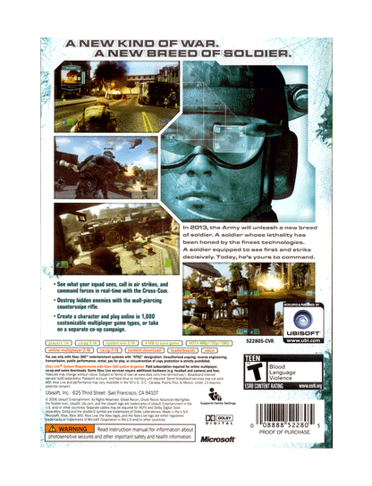 Ghost Recon Advanced Warfighter (cib)